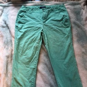 Teal skinny jeans
